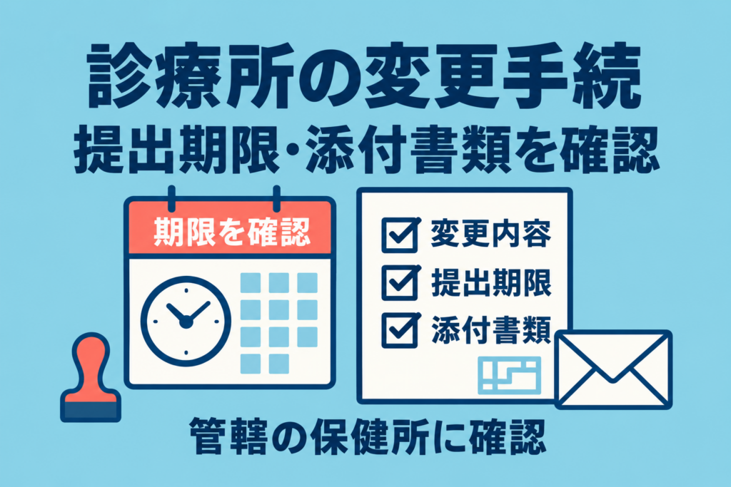 診療所開設届事項一部変更届の注意点~提出期限と添付の鉄則~