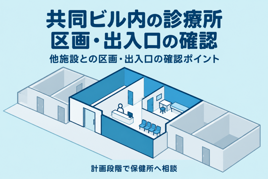 共同ビル内で診療所を開設する場合の区画要件