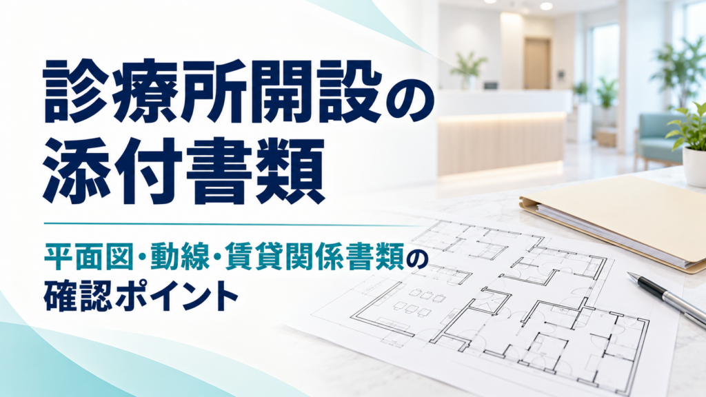 診療所開設の添付書類で注意する3点|平面図・動線・賃貸関係書類